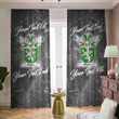 Home or Hume Family Crest - Blackout Curtains with Hooks Luxury Marble A7
