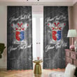 Hutchinson Family Crest - Blackout Curtains with Hooks Luxury Marble A7