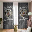 MacAuley Scottish Family Crest - Blackout Curtains with Hooks Luxury Marble A7