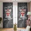 Hay Family Crest - Blackout Curtains with Hooks Luxury Marble A7