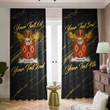 Lowell Family Crest - Blackout Curtains with Hooks Luxury Marble A7 | 1sttheworld