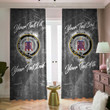 Ogilvie Scottish Family Crest - Blackout Curtains with Hooks Luxury Marble A7