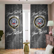 Rose Scottish Family Crest - Blackout Curtains with Hooks Luxury Marble A7