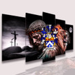 Ireland Jennings or Jennyns Irish Family Crest Canvas Wall Art - Christian Cross Jesus And Lion A7 | 1sttheworld