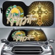 Uzbekistan Auto Sun Shades - Jesus Saves Religion God Christ Cross Faith A7 | 1sttheworld