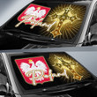 Poland Auto Sun Shades - Jesus Saves Religion God Christ Cross Faith A7