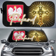 Poland Auto Sun Shades - Jesus Saves Religion God Christ Cross Faith A7 | 1sttheworld