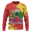 1sttheworld Kniited Sweater - North Macedonia Christmas Kniited Sweater Christmas A35