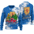 1sttheworld Kniited Sweater - Scotland Christmas Kniited Sweater Christmas A35