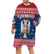 1sttheworld Clothing - Serbia Christmas Pattern Snug Hoodie A31