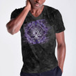 V-Neck T-Shirt - Tree Of Life With Triquetra Amethyst And Silver V-Neck T-Shirt A7