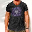 V-Neck T-Shirt - Tree Of Life With Triquetra Amethyst And Silver V-Neck T-Shirt A7 | 1sttheworld