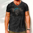 V-Neck T-Shirt - Vikings Northern Wolf Cyan V-Neck T-Shirt A7 | 1sttheworld