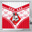 Gettee Store Shower Curtain -  KAP Nupe Rabbit Stylized Shower Curtain | Gettee Store
