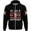 I Am Black History KAP Nupe Zip Hoodie J0 | Gettee.com
