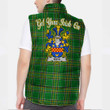 Ireland Boyd of Danson Irish Family Crest Padded Vest Jacket - Irish National Tartan A7