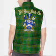 Ireland Close Irish Family Crest Padded Vest Jacket - Irish National Tartan A7