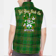 Ireland Colinson Irish Family Crest Padded Vest Jacket - Irish National Tartan A7