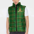 Ireland Boland or O Boland Irish Family Crest Padded Vest Jacket - Irish National Tartan A7 | 1sttheworld