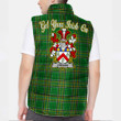 Ireland Creagh Irish Family Crest Padded Vest Jacket - Irish National Tartan A7