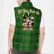 Ireland Cromie Irish Family Crest Padded Vest Jacket - Irish National Tartan A7