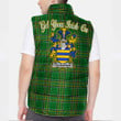 Ireland Fitz Eustace Irish Family Crest Padded Vest Jacket - Irish National Tartan A7