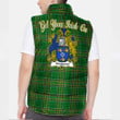 Ireland Fergus or O Fearghus Irish Family Crest Padded Vest Jacket - Irish National Tartan A7
