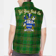 Ireland Dardes or Dardis Irish Family Crest Padded Vest Jacket - Irish National Tartan A7
