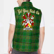 Ireland Gilbert Irish Family Crest Padded Vest Jacket - Irish National Tartan A7