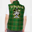 Ireland Daunt Irish Family Crest Padded Vest Jacket - Irish National Tartan A7