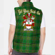Ireland Disney Irish Family Crest Padded Vest Jacket - Irish National Tartan A7