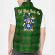 Ireland Flynn or O Flynn Irish Family Crest Padded Vest Jacket - Irish National Tartan A7