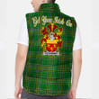 Ireland Fitz Henry Irish Family Crest Padded Vest Jacket - Irish National Tartan A7