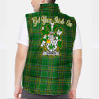 Ireland Flower Irish Family Crest Padded Vest Jacket - Irish National Tartan A7