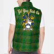 Ireland Eardley Irish Family Crest Padded Vest Jacket - Irish National Tartan A7