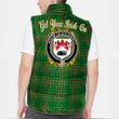 Ireland House of O FLAHERTY Irish Family Crest Padded Vest Jacket - Irish National Tartan A7