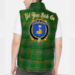 Ireland House of O FAHY Irish Family Crest Padded Vest Jacket - Irish National Tartan A7