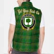 Ireland House of O FLANAGAN Irish Family Crest Padded Vest Jacket - Irish National Tartan A7