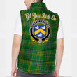 Ireland House of O MORONEY Irish Family Crest Padded Vest Jacket - Irish National Tartan A7