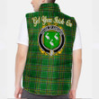 Ireland House of AHEARNE Aherne Irish Family Crest Padded Vest Jacket - Irish National Tartan A7