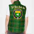 Ireland House of O QUIN Annaly Irish Family Crest Padded Vest Jacket - Irish National Tartan A7