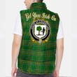 Ireland House of O DONNELLAN Irish Family Crest Padded Vest Jacket - Irish National Tartan A7