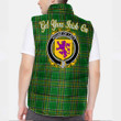 Ireland House of LACY Irish Family Crest Padded Vest Jacket - Irish National Tartan A7