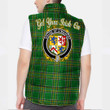 Ireland House of O MAHONY Irish Family Crest Padded Vest Jacket - Irish National Tartan A7