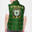 Ireland House of O GALLAGHER Irish Family Crest Padded Vest Jacket - Irish National Tartan A7