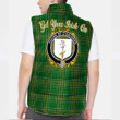 Ireland House of O DAVOREN Irish Family Crest Padded Vest Jacket - Irish National Tartan A7