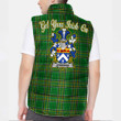 Ireland Jennings or Jennyns Irish Family Crest Padded Vest Jacket - Irish National Tartan A7