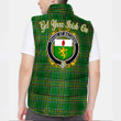 Ireland House of MACGENIS Irish Family Crest Padded Vest Jacket - Irish National Tartan A7