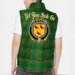 Ireland House of O GORMLEY Irish Family Crest Padded Vest Jacket - Irish National Tartan A7