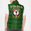Ireland House of O CREAN Irish Family Crest Padded Vest Jacket - Irish National Tartan A7